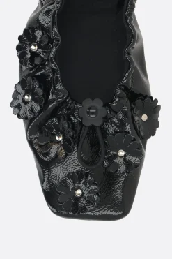 Women CECILIE BAHNSEN Orbella ballerinas in glossy eco-leather