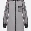 Women COMME DES GARÇONS organza and mesh shirt