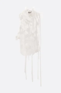 Women ROISIN PIERCE organza asymmetric top with ribbons