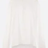 Women MARIA CALDERARA oversize shirt in cotton with beads