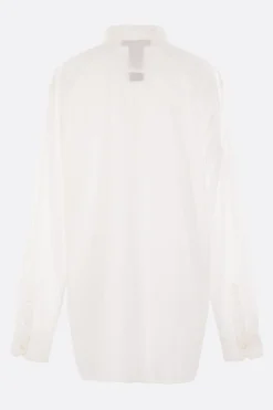 Women MARIA CALDERARA oversize shirt in cotton with beads