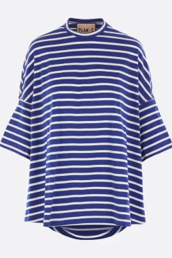 Women PLAN C oversize t-shirt in striped jersey