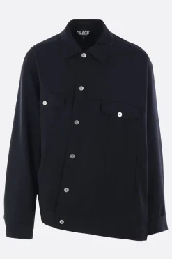 BLACK COMME des GARÇONS oversized asymmetrical jacket in gabardine