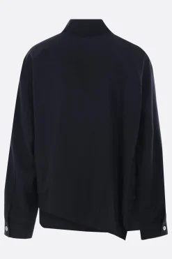 BLACK COMME des GARÇONS oversized asymmetrical jacket in gabardine