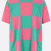 COMME DES GARÇONS HOMME PLUS oversized cotton checkered t-shirt