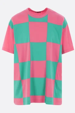 COMME DES GARÇONS HOMME PLUS oversized cotton checkered t-shirt