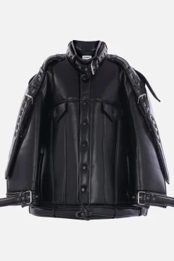 Women MELITTA BAUMEISTER oversized jacket in faux leather