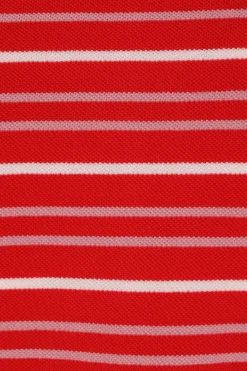 MARTINE ROSE oversized polo shirt in striped piquet