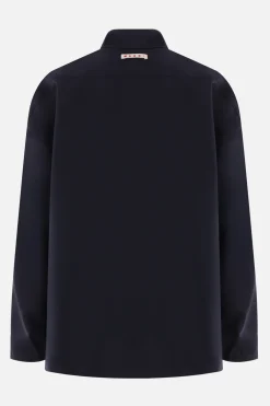 MARNI oversized shirt in grain de poudre
