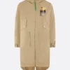 UNDERCOVER padded canvas parka with "Twin Peaks" patches