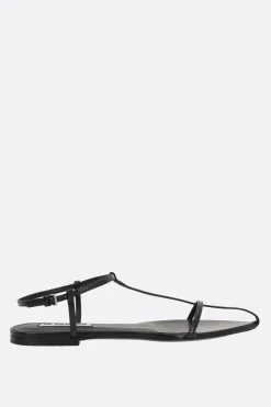 Women JIL SANDER Paper-effect leather flat sandals