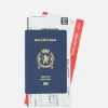 BALENCIAGA Passport textured and smooth leather wallet