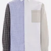 JW ANDERSON patchwork poplin shirt