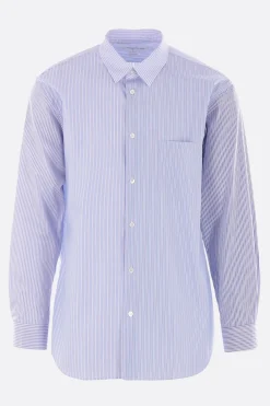 COMME DES GARÇONS SHIRT patchwork striped poplin shirt