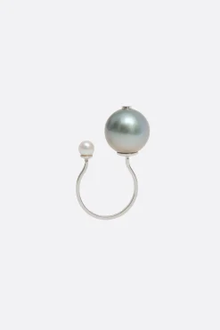 Women DELFINA DELETTREZ Pearl Piercing ring
