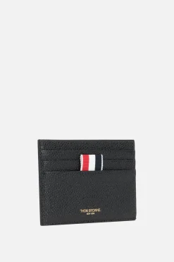 THOM BROWNE Pebble Grain leather card case