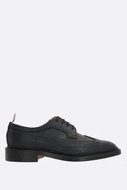 THOM BROWNE pebble grain leather derby shoes
