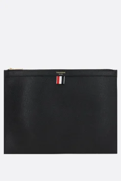 THOM BROWNE Pebble Grain leather medium document holder