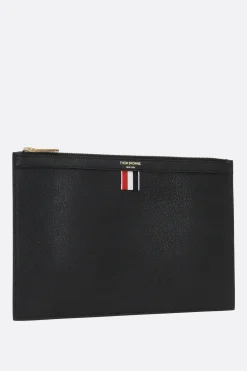 THOM BROWNE Pebble Grain leather small document holder