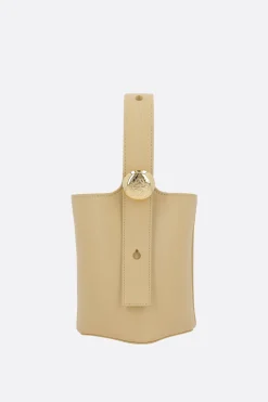 Women LOEWE Pebble mini bucket bag in smooth leather