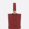 Women LOEWE Pebble mini bucket bag in smooth leather