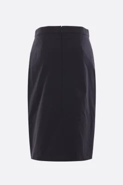 Women PLAN C pencil skirt in technical panama with sequins
