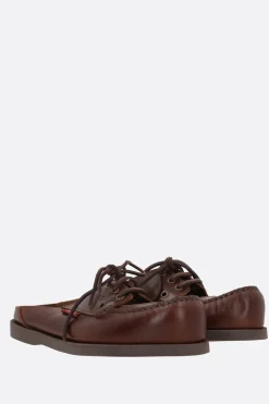 Women PHILEO x TBS flat mules in smooth leather