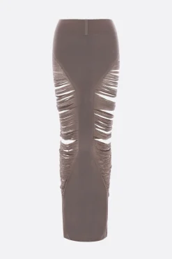 Women RICK OWENS Pillar long skirt in wool knit