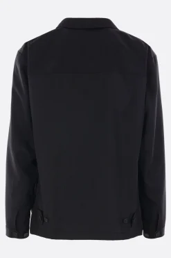 COMME DES GARÇONS HOMME pinstriped wool and technical cotton jacket