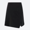 Women SACAI pinstriped wool asymmetric miniskirt