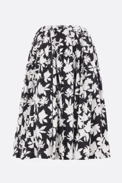 Women COMME DES GARÇONS COMME des GARÇONS piquet circle skirt with floral print
