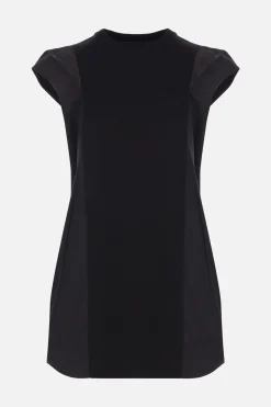 Women SACAI poplin and jersey dress