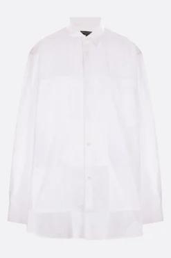 COMME DES GARÇONS HOMME PLUS poplin and mesh shirt