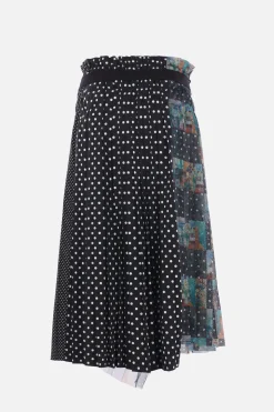 Women TAO COMME DES GARÇONS poplin and mesh wrap skirt