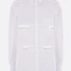 BLACK COMME des GARÇONS poplin shirt with cut-out details