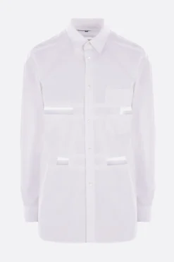 BLACK COMME des GARÇONS poplin shirt with cut-out details