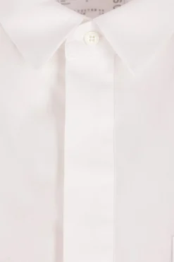 Women SACAI poplin shirt with deconstructed sleeves