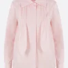 Women LOEWE poplin shirt with pleated neck tie