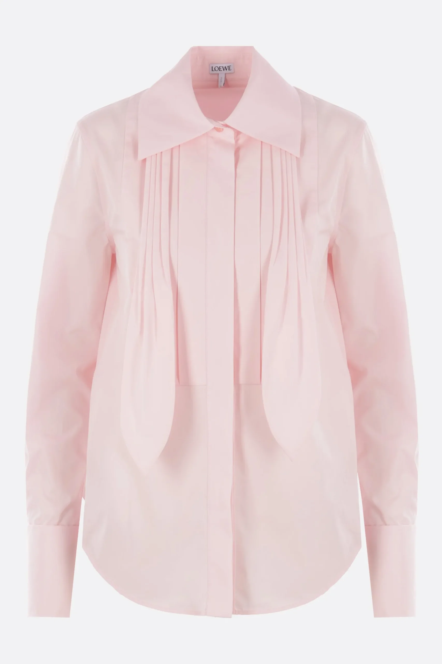 Women LOEWE poplin shirt with pleated neck tie