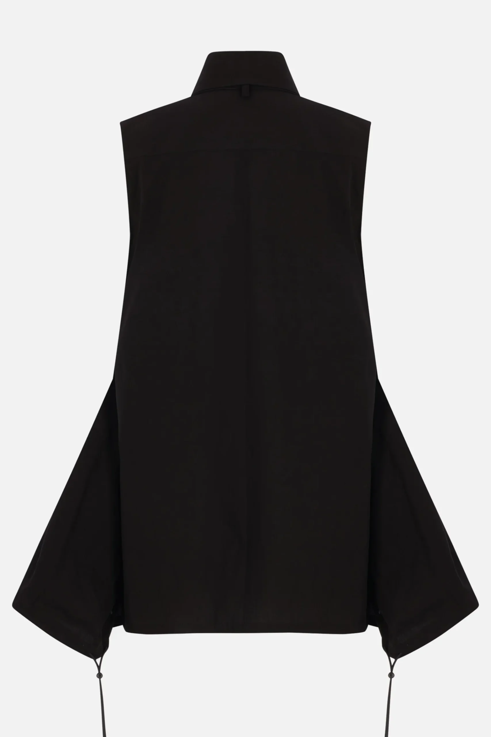 Women YOHJI YAMAMOTO poplin sleeveless tie shirt