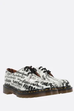 Women COMME DES GARÇONS COMME des GARÇONS printed smooth leather derby shoes
