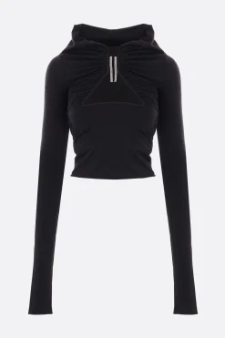 Women RICK OWENS Prong stretch jersey long-sleeved top