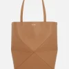 Women LOEWE Puzzle Fold medium tote bag in shiny leather