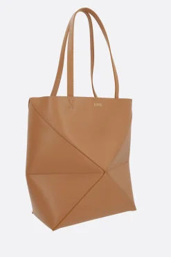 Women LOEWE Puzzle Fold medium tote bag in shiny leather