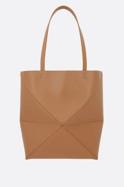 Women LOEWE Puzzle Fold medium tote bag in shiny leather