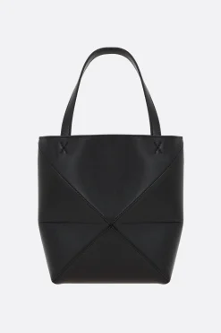 Women LOEWE Puzzle Fold mini smooth leather tote bag