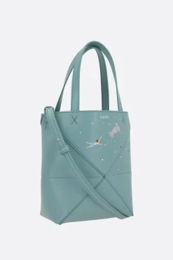 Women LOEWE Puzzle Fold mini tote bag in shiny leather