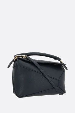 Women LOEWE Puzzle mini handbag in grainy leather