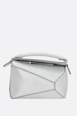 Women LOEWE Puzzle mini handbag in laminated nappa