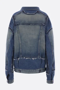 Women JUNYA WATANABE raw-cut denim oversize jacket